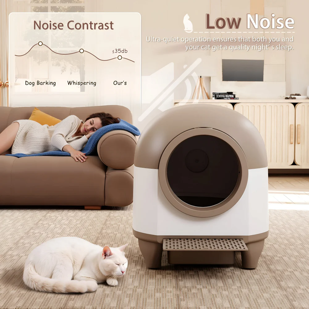 Cat Litter Box Automatic Self Cleaning App Control