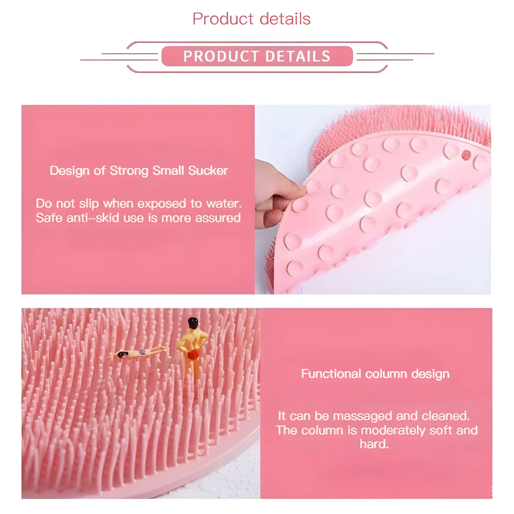 Shower Mat Scrubber Foot Body Exfoliating Non Slip