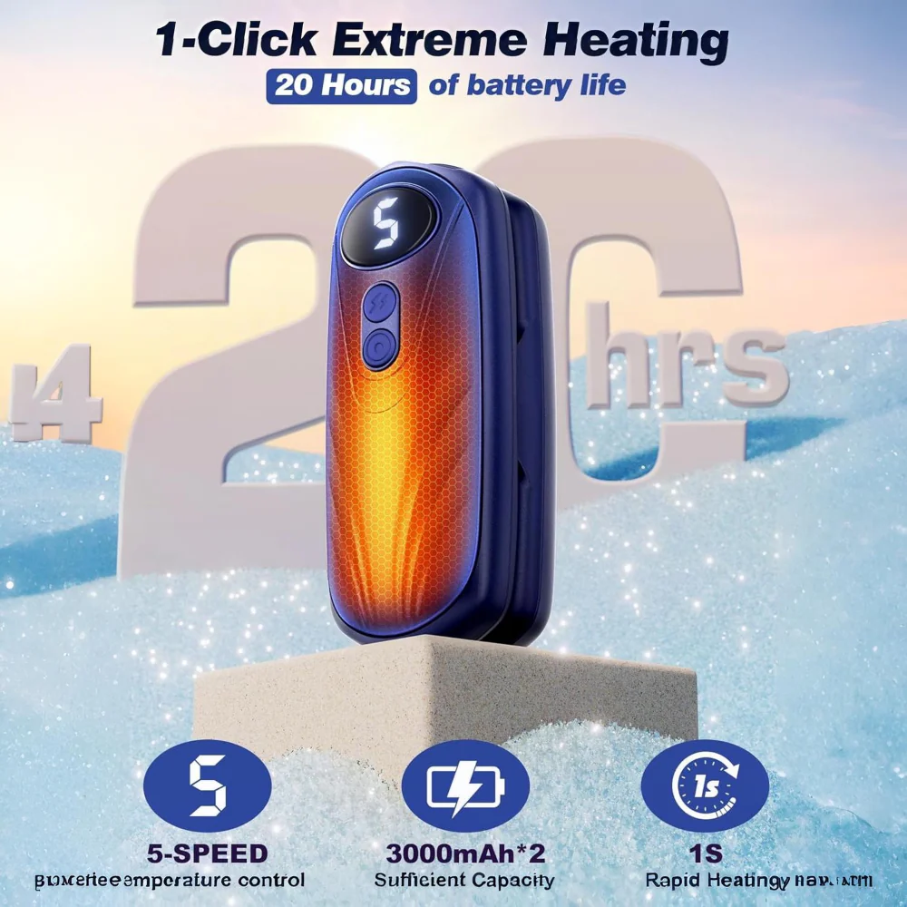 Hand Warmers Rechargeable LED Pocket Heater Set