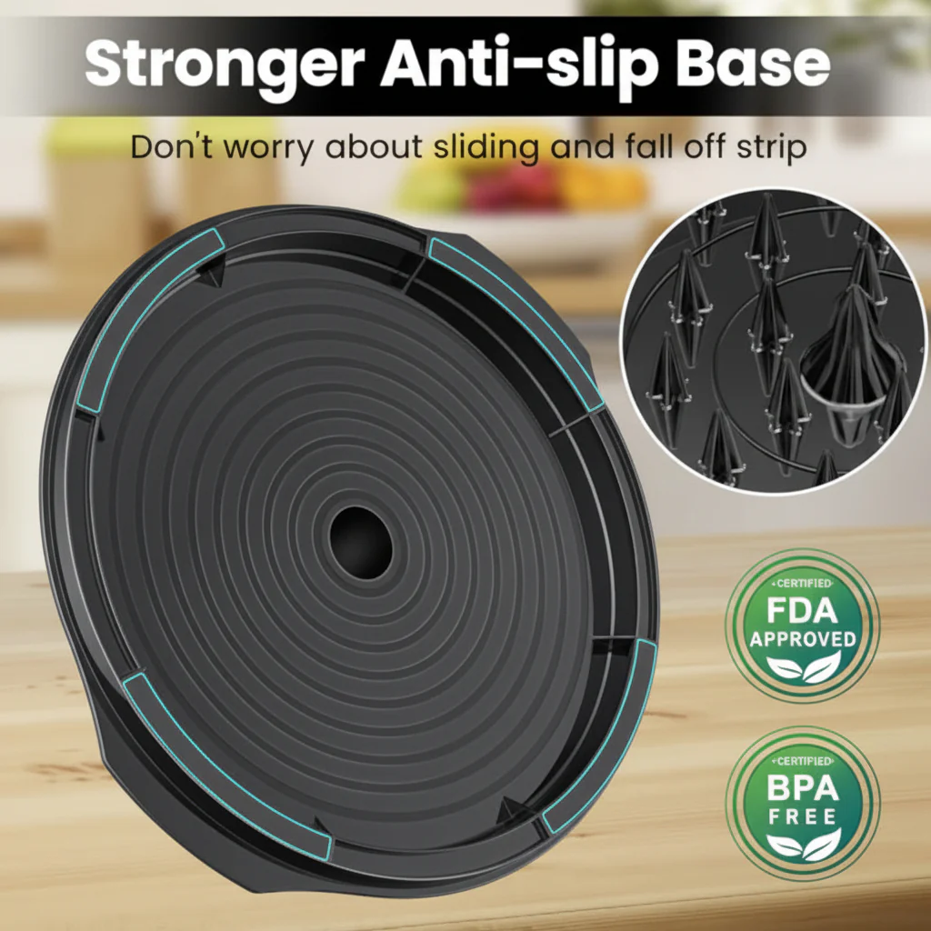 Kitchen Tool Manual Meat Shredder Glass Bowl Non Slip Base