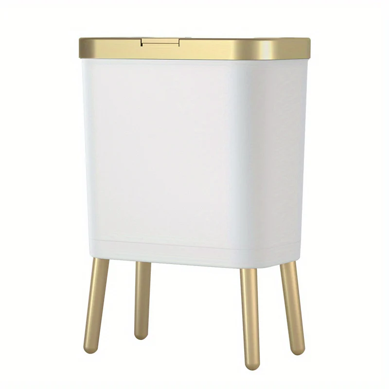15L Modern Odour-Sealing Trash Can with Elevated Legs | Stylish Waste Bin for Kitchen, Living & Bathroom