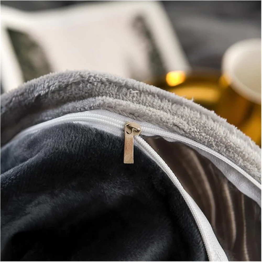 edding Duvet Cover Set Plush-Style Winter Bedspread Design