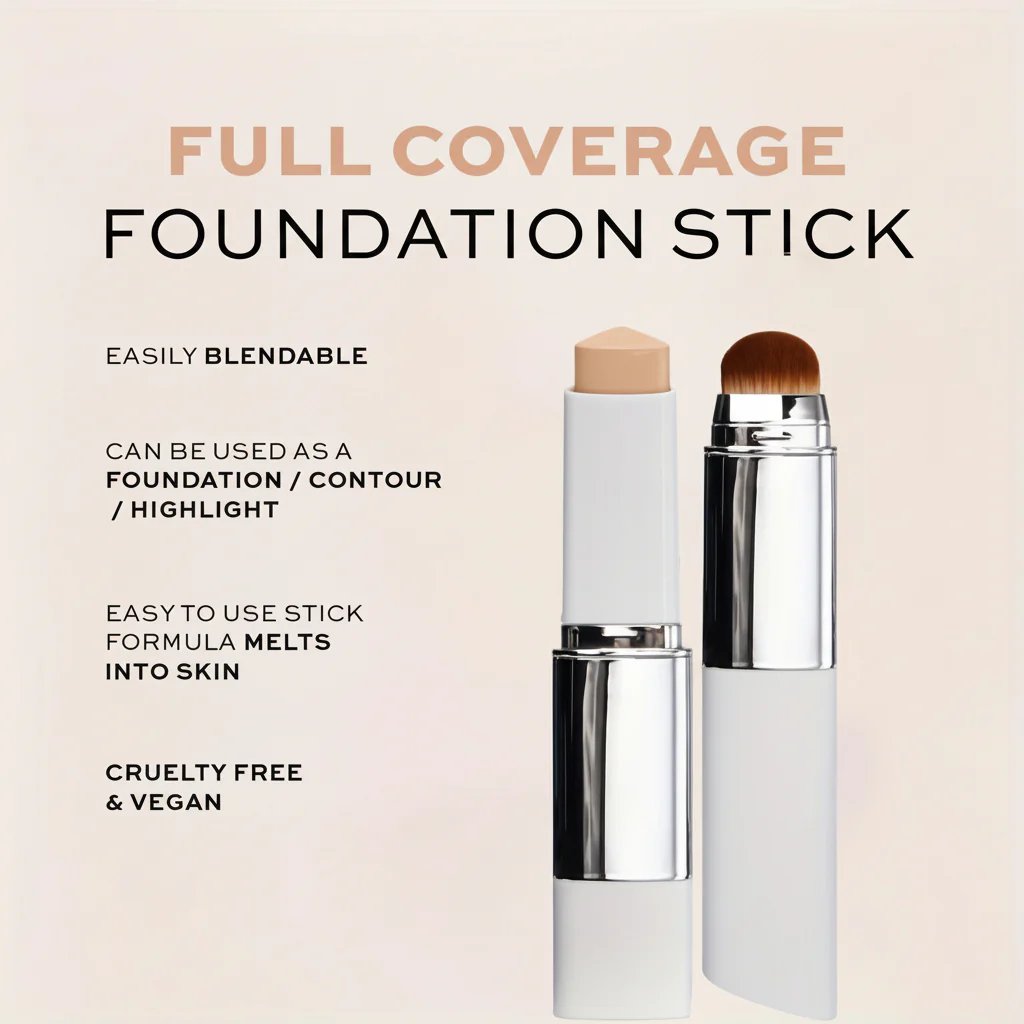 Foundation Stick Color Changing Hydrating Cream Makeup Soft Brush