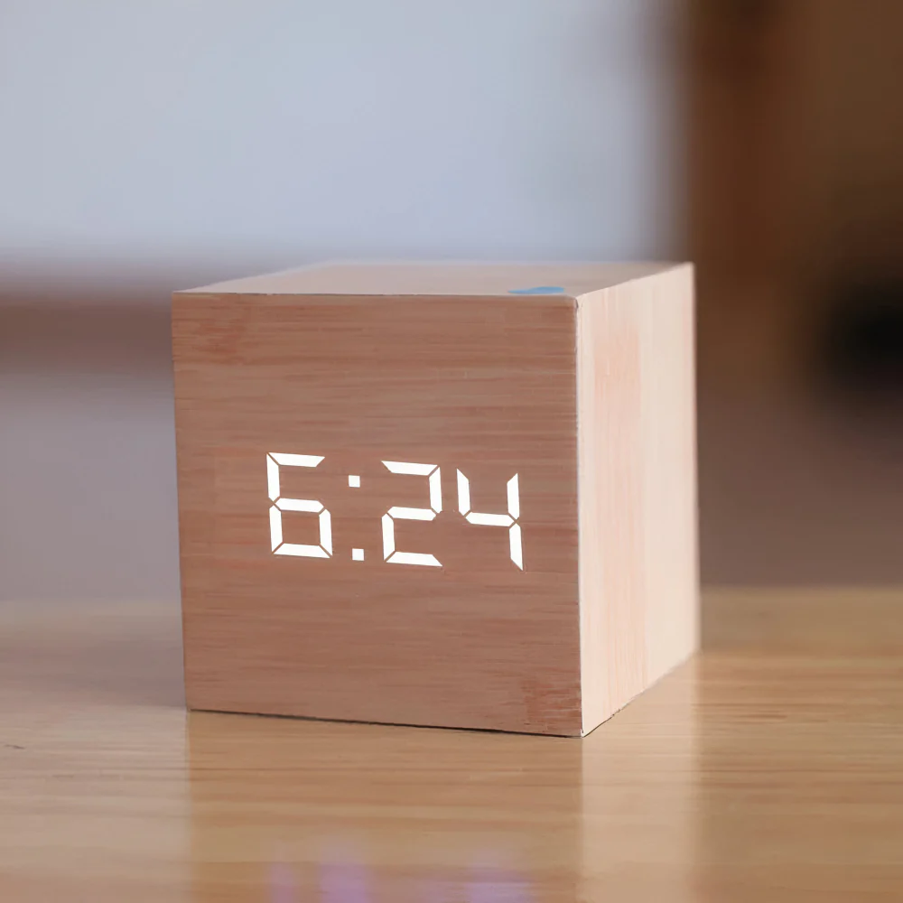 Alarm Clock LED Digital Cube Display
