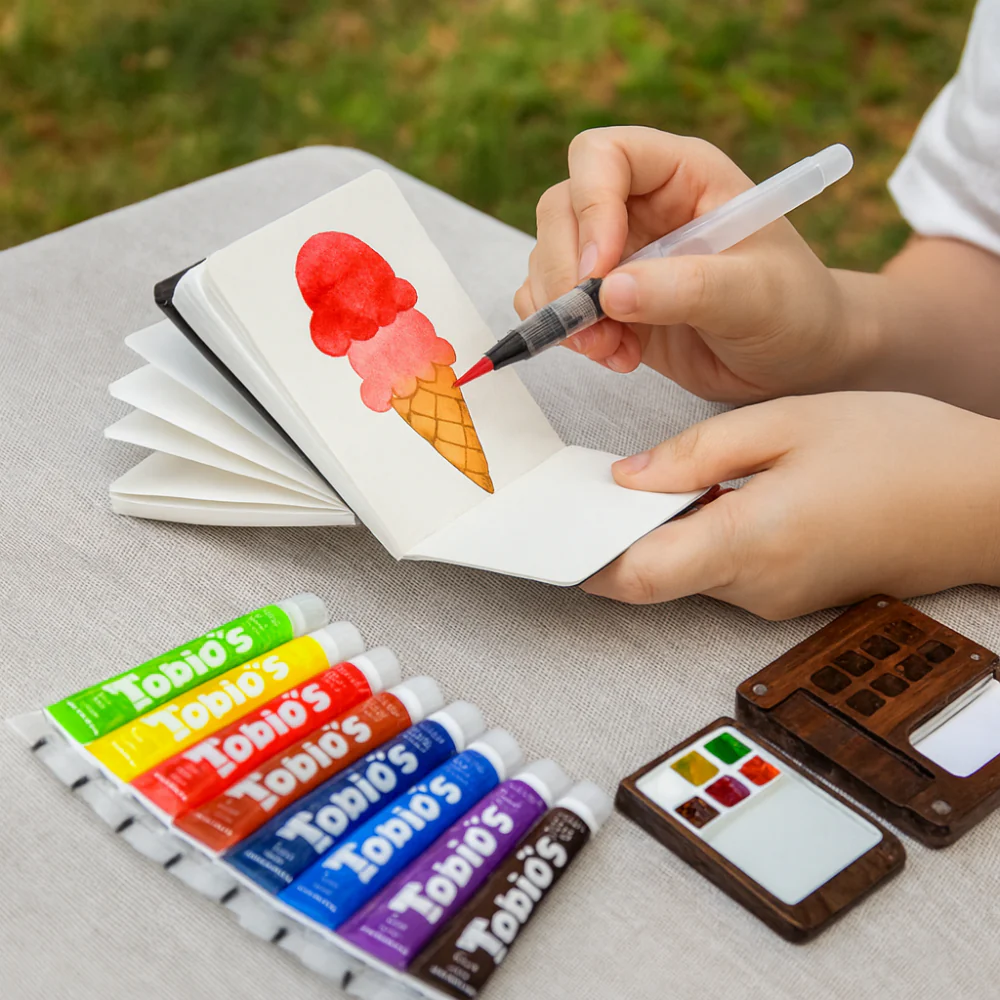 Kids Art Supplies Watercolor Mini Portable Paint Set