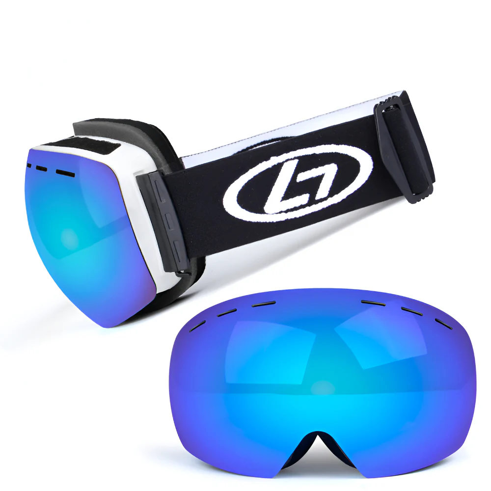 Ski Goggles Frameless Interchangeable Lens OTG Snow Eyewear