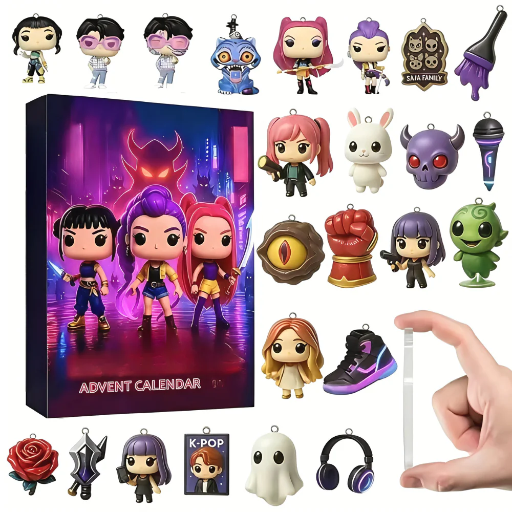 Anime K Pop Advent Calendar Countdown Gift Figures Set