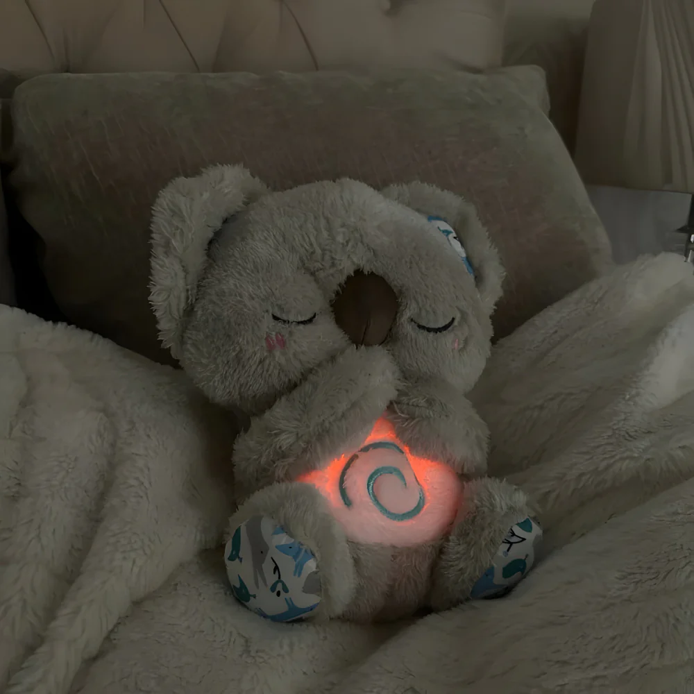 Baby Sleep Toy Breathing Light Plush Bear