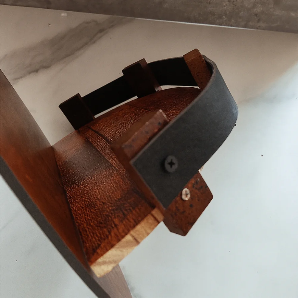 Wall Shelf Barrel Timber Round Display Mount Unit