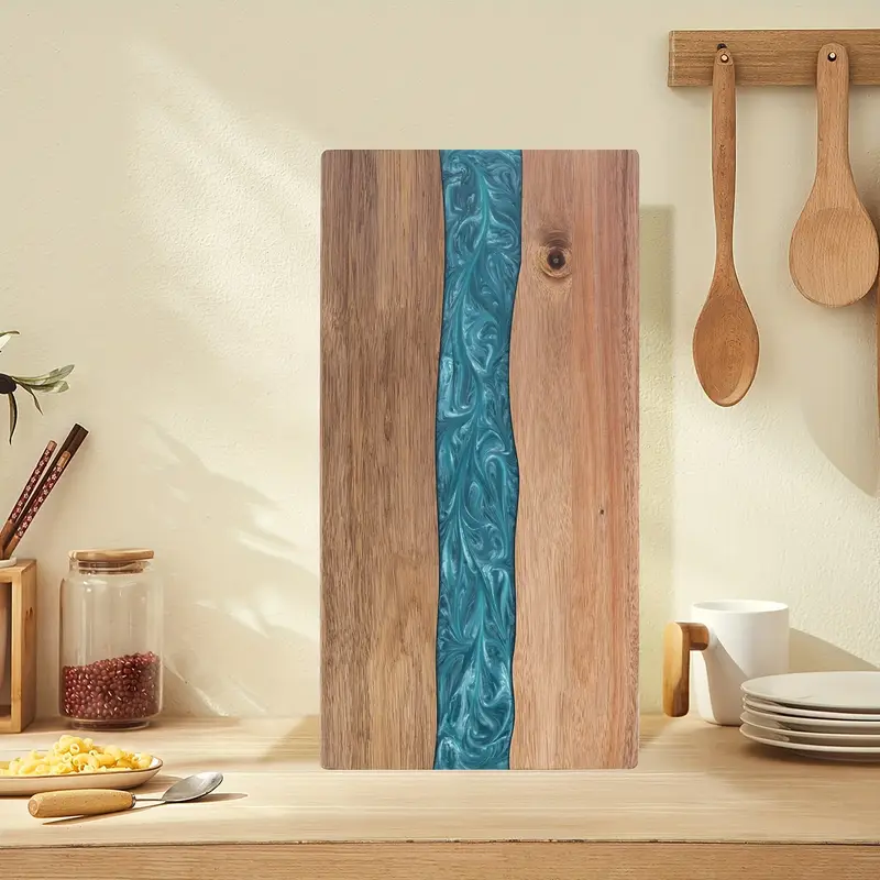 Resin River Cutting Board | Acacia Wood Charcuterie & Cheese Board