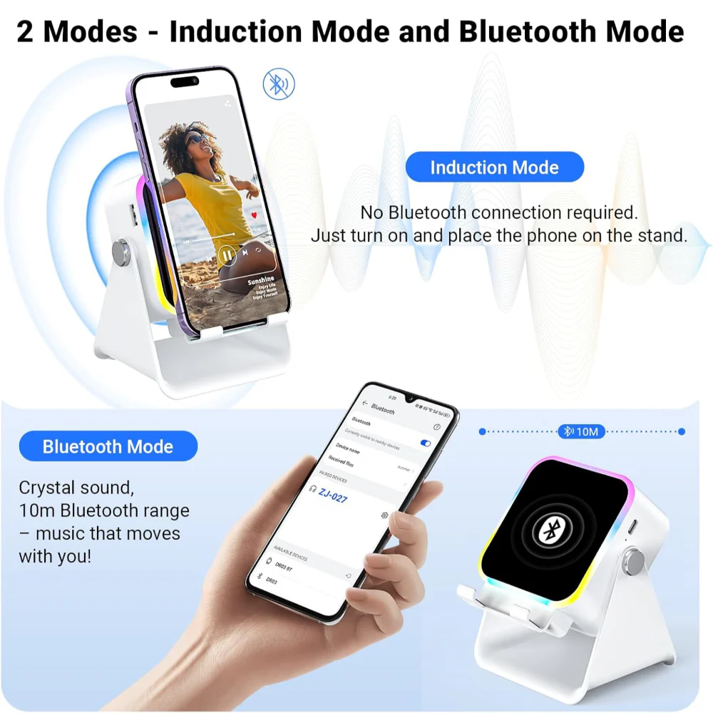 Bluetooth Speaker Induction Phone Stand Wireless Charger