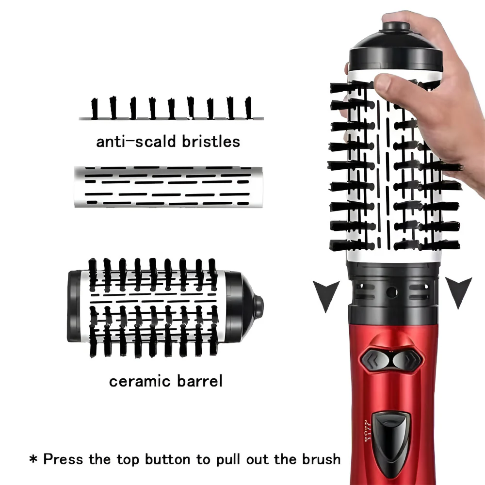 Hair Hot Air Brush Rotating Styling Dryer Tool Set