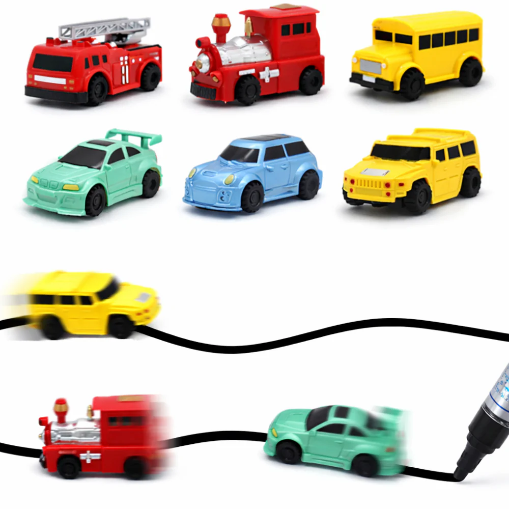 Toy Car Inductive Line Following Drawing Playset