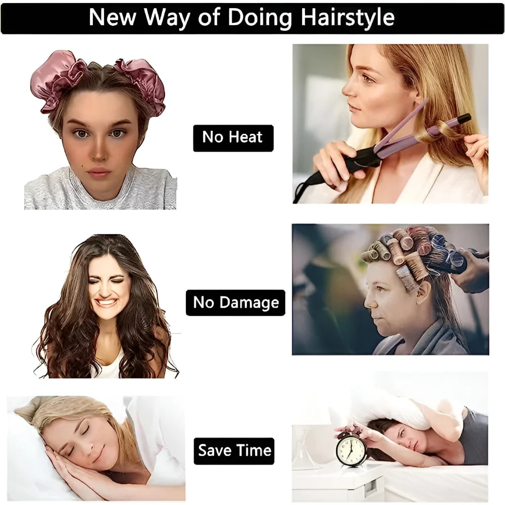 Hair Curler Set Heatless Curling Kit Women Styling Tool