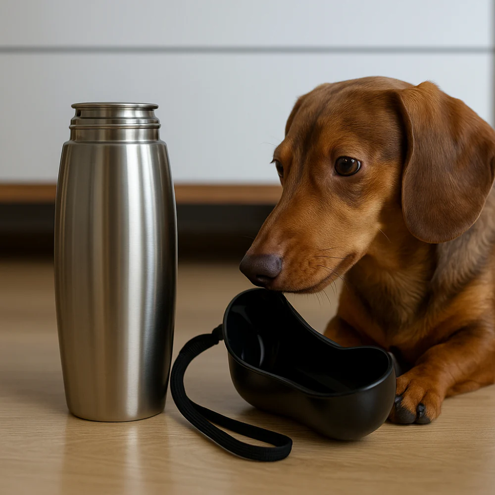Dog Water Bottle Stainless Steel Travel Drinking Container