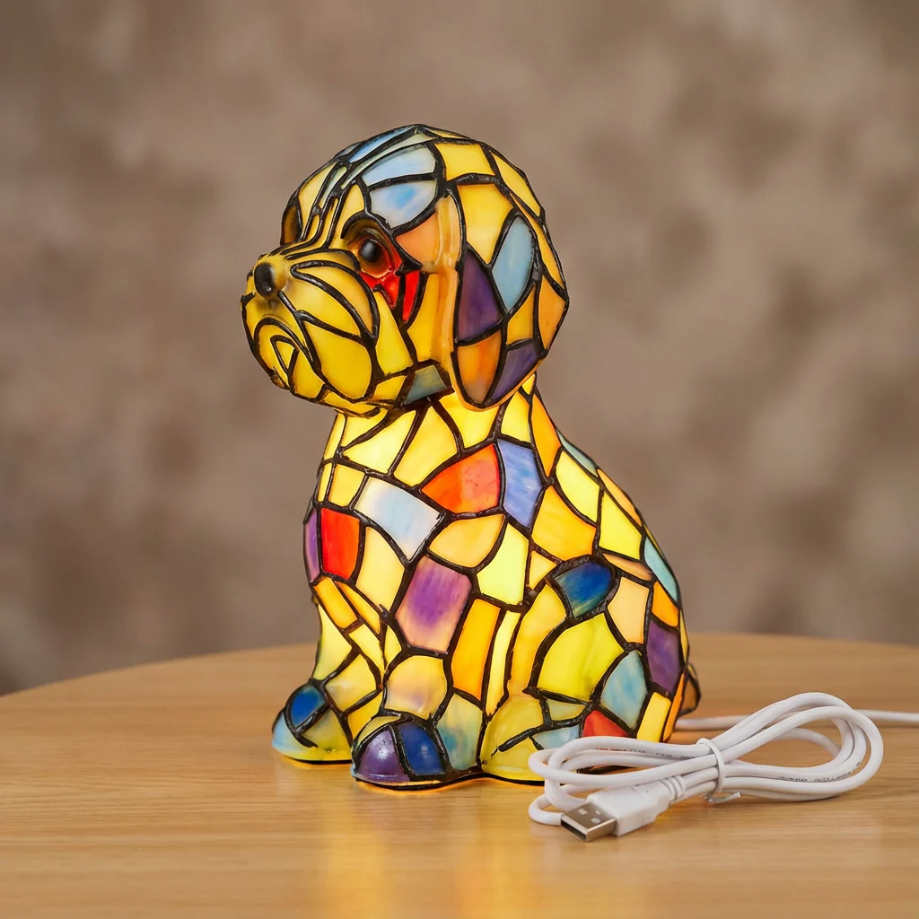 Table Lamp Modern Resin Figurine Ambient Light Home Decor