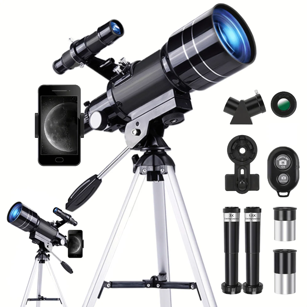 Telescope Portable Refractor Beginner Astronomy Viewing Set