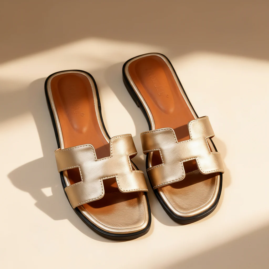 Sandals Slide Flat Summer Casual Open Toe Footwear