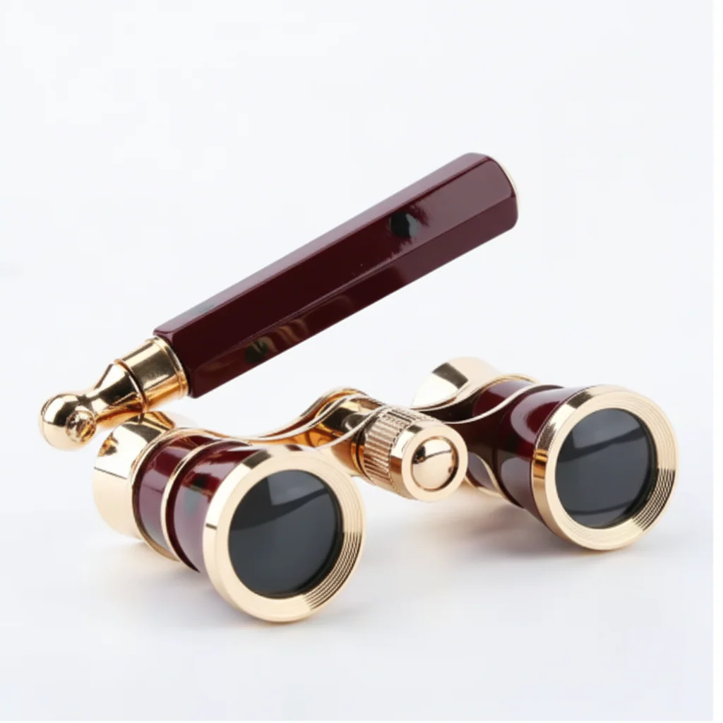 Opera Glasses Theater Binoculars Foldable Handle Clear Optics