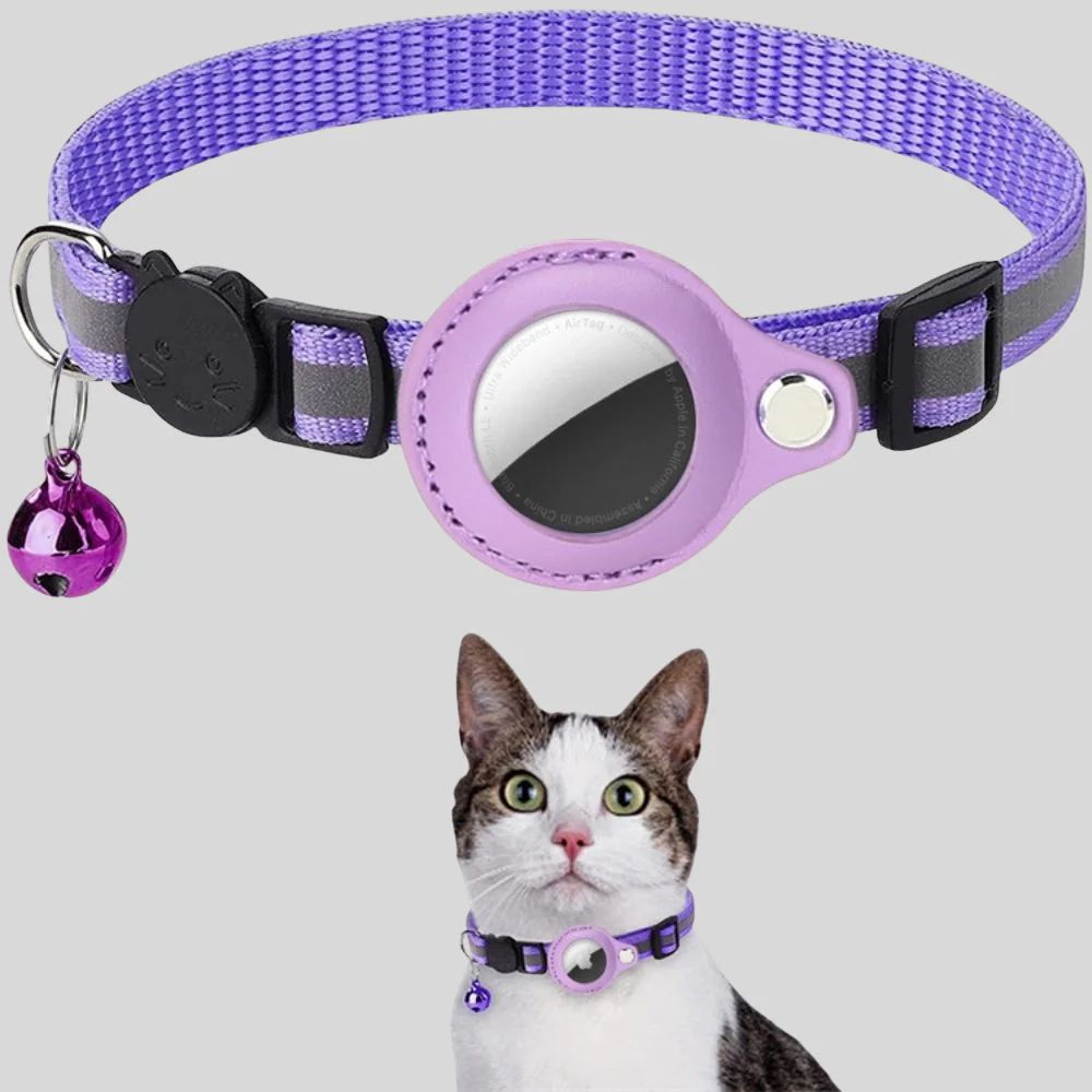 Cat Collar GPS Holder Reflective Breakaway Adjustable Strap