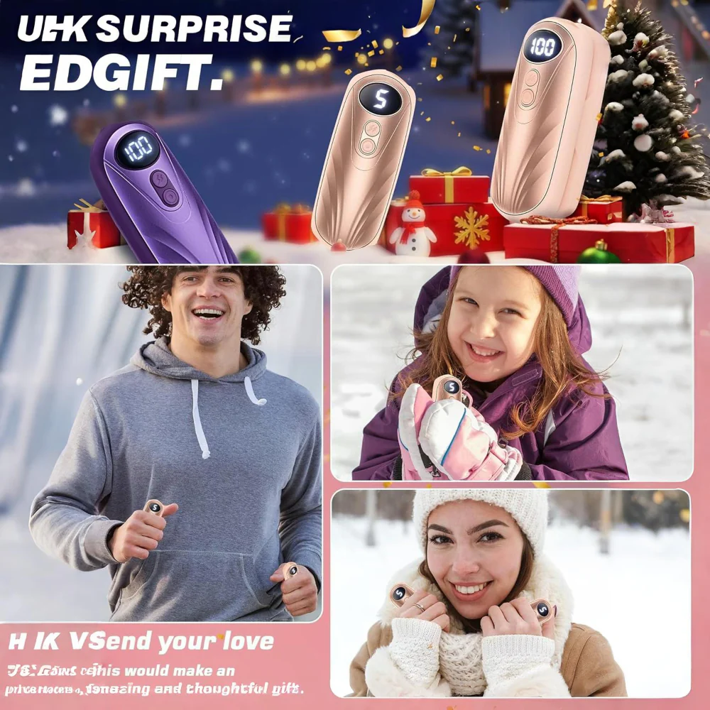 Hand Warmers Rechargeable LED Pocket Heater Set