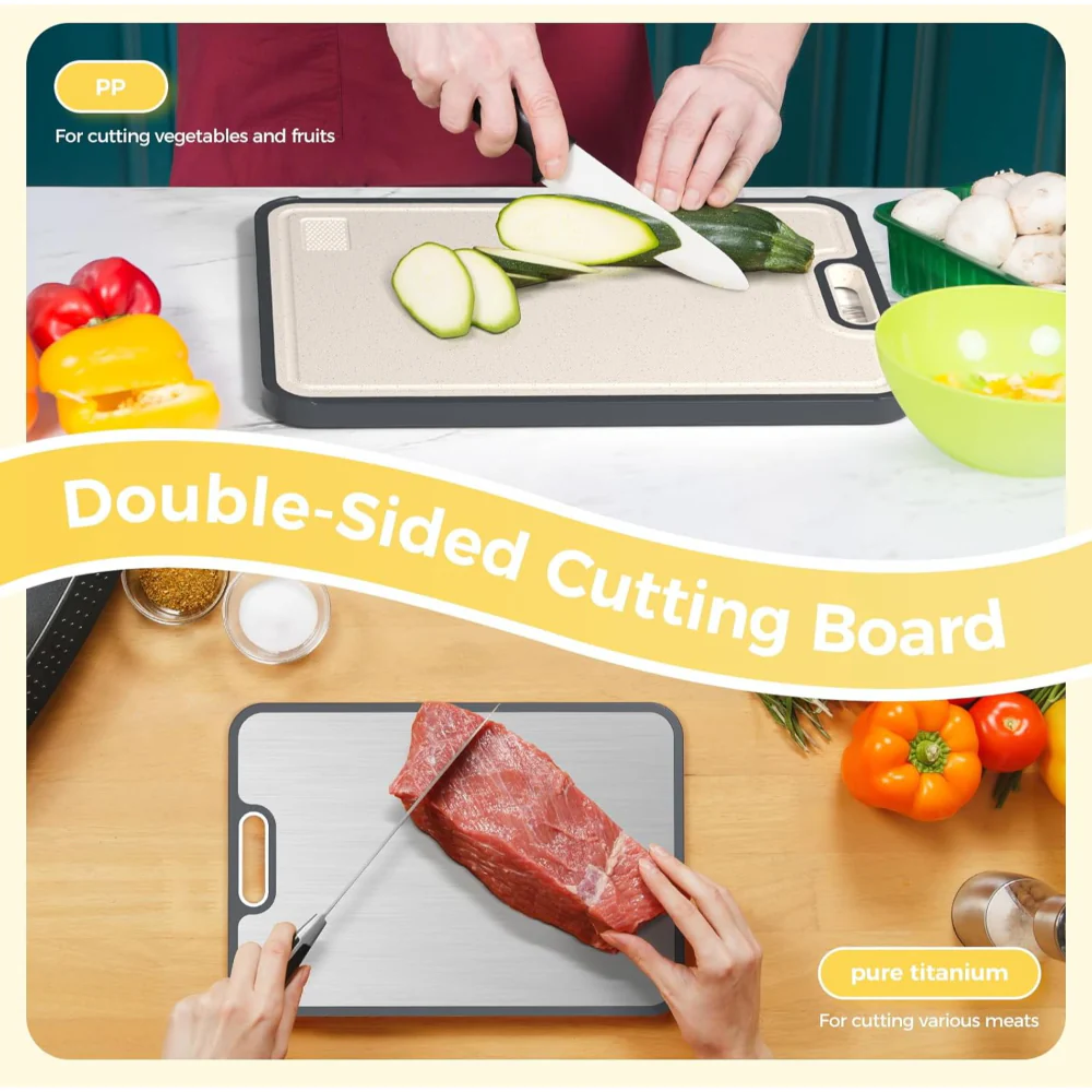 Cutting Board Double Sided Metal Kitchen Prep Board
