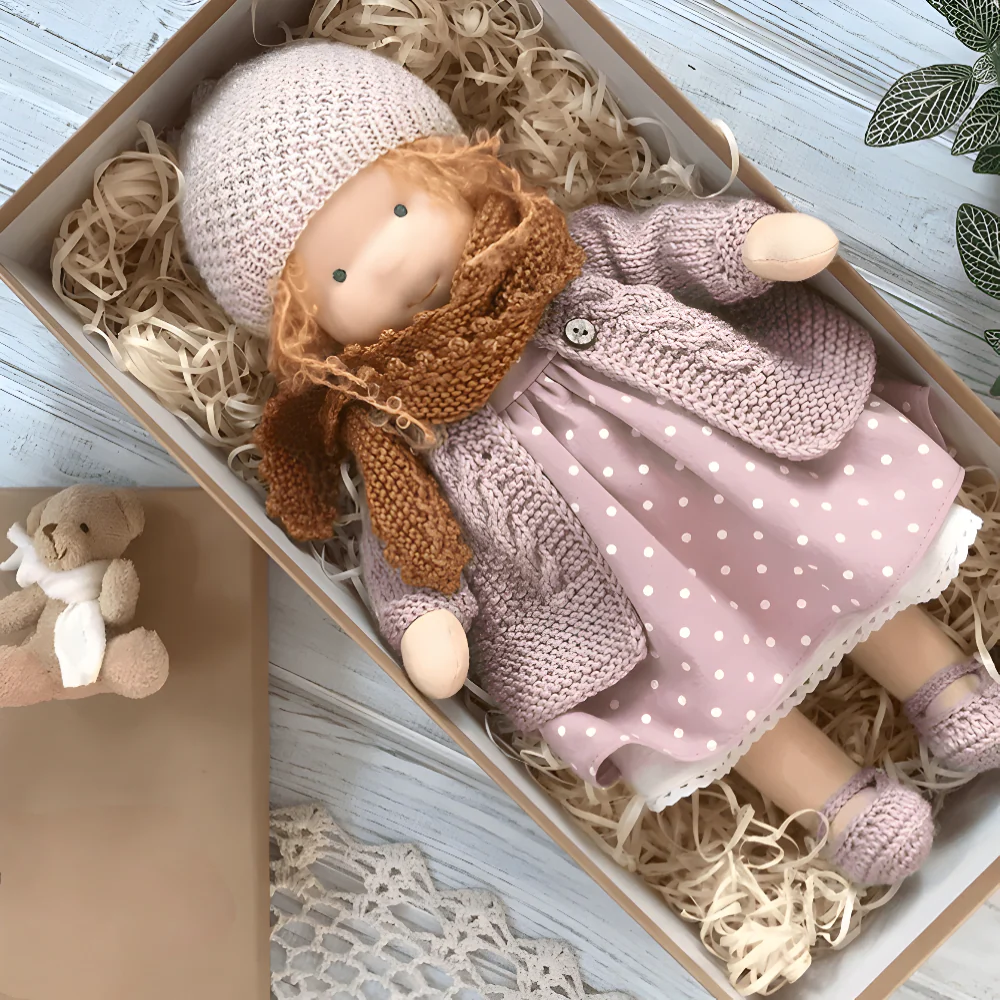 Doll Handmade Fabric Toy Imaginative Play Gift Box