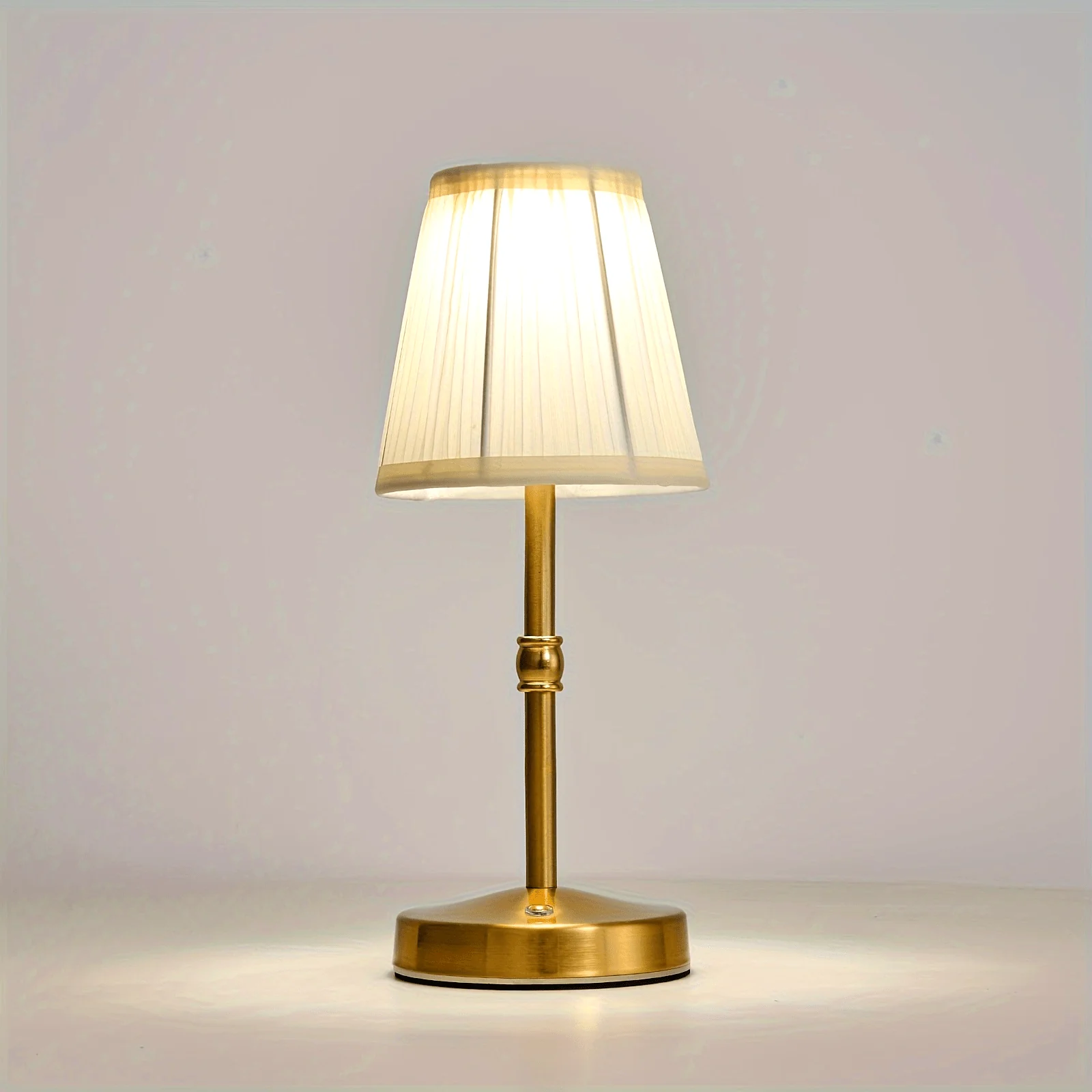 Cordless Antique Brass Table Lamp | Rechargeable Touch LED Light