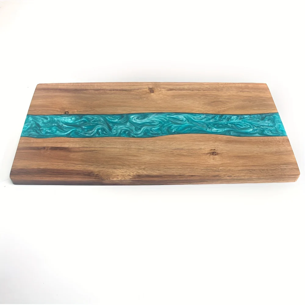 Resin River Cutting Board | Acacia Wood Charcuterie & Cheese Board