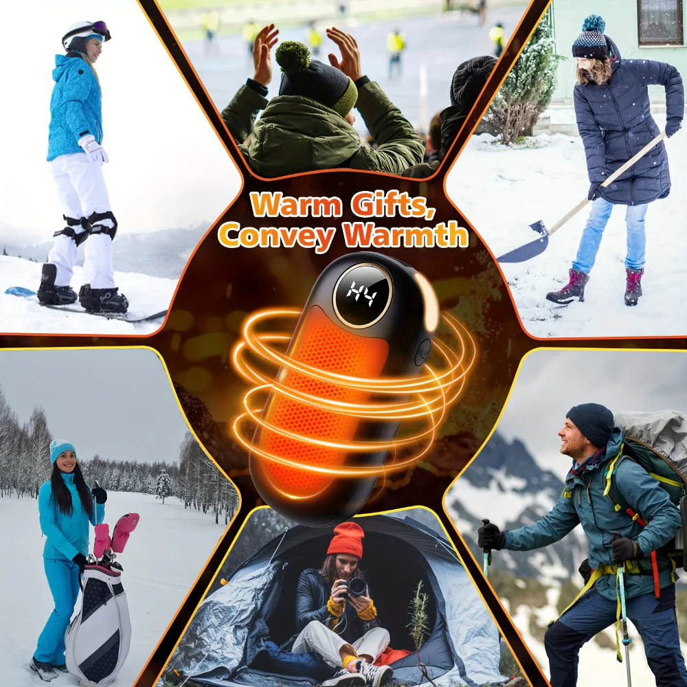 Hand Warmer Electric Rechargeable Pocket Heater Dual Pack