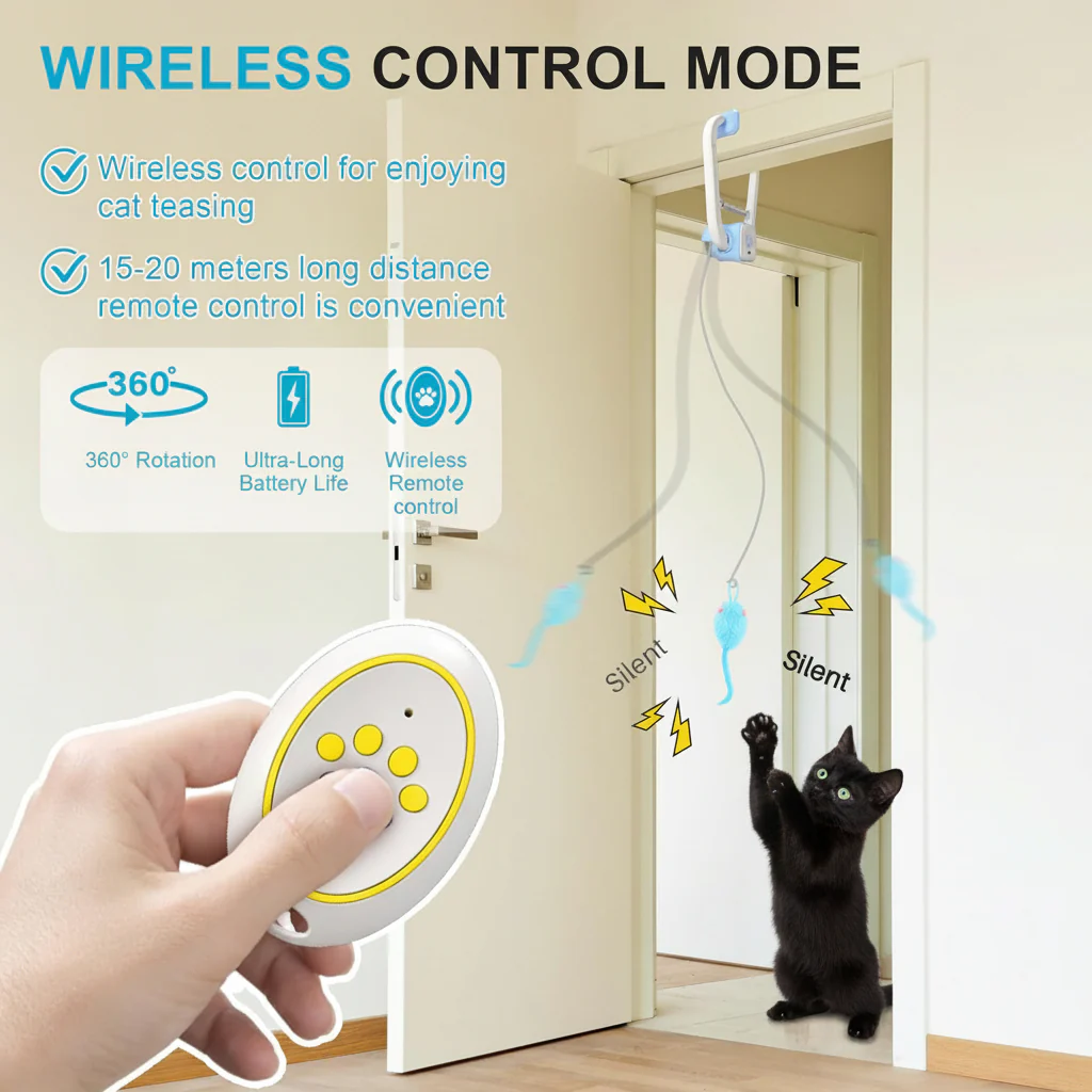 Cat Toy Interactive Electronic Teaser USB Rechargeable Mice