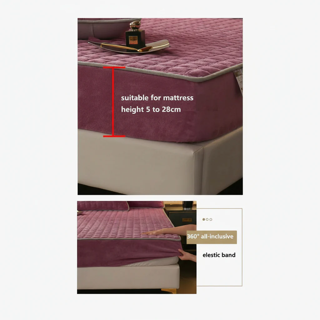 Bed Sheets Fitted Sheet Soft Breathable Mattress Cover