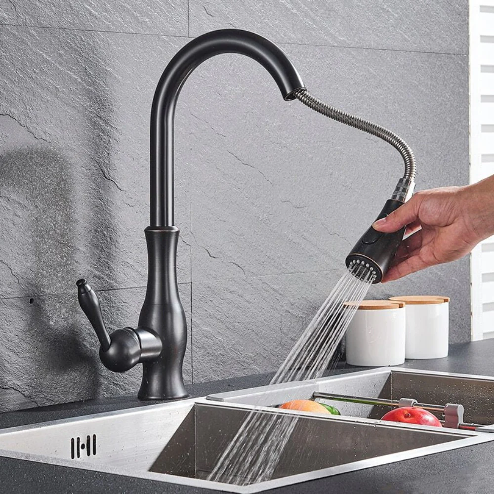 Kitchen Faucet Pull Out Metal Sink Tap Design