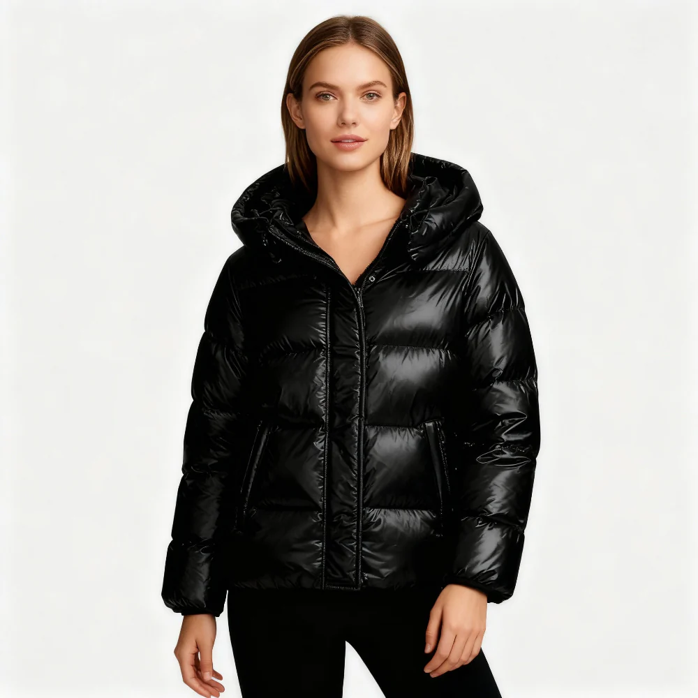 Women's Puffer Jacket Warm Insulated Hooded Winter Coat