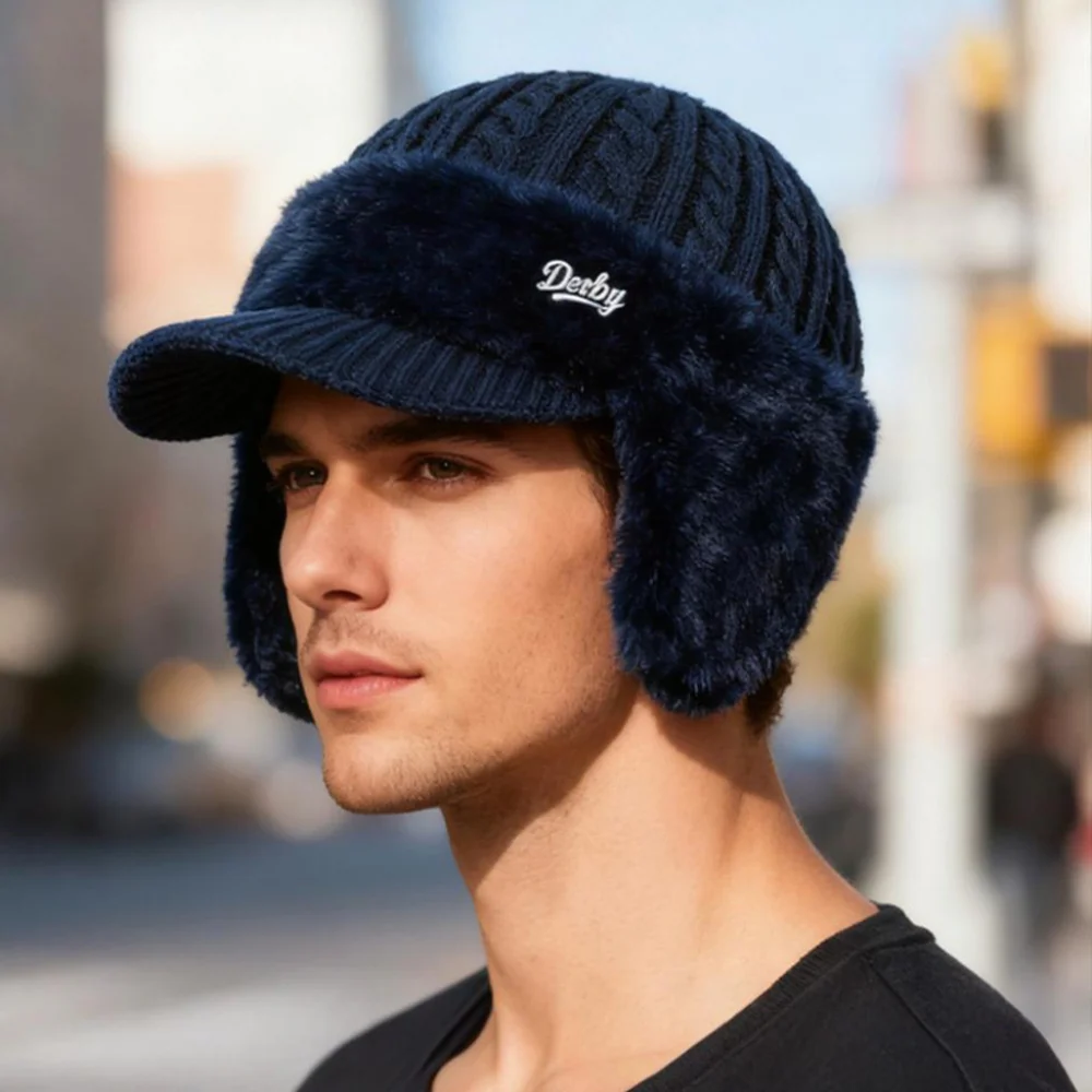 Winter Hat Trapper Ear Flap Knit Cap