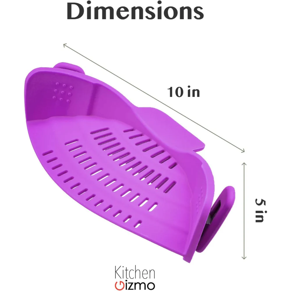 Kitchen Strainer Clip Style Pot Pasta Colander Silicone
