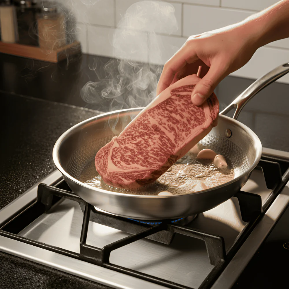 Frying Pan Titanium Cooking Skillet High Heat Use