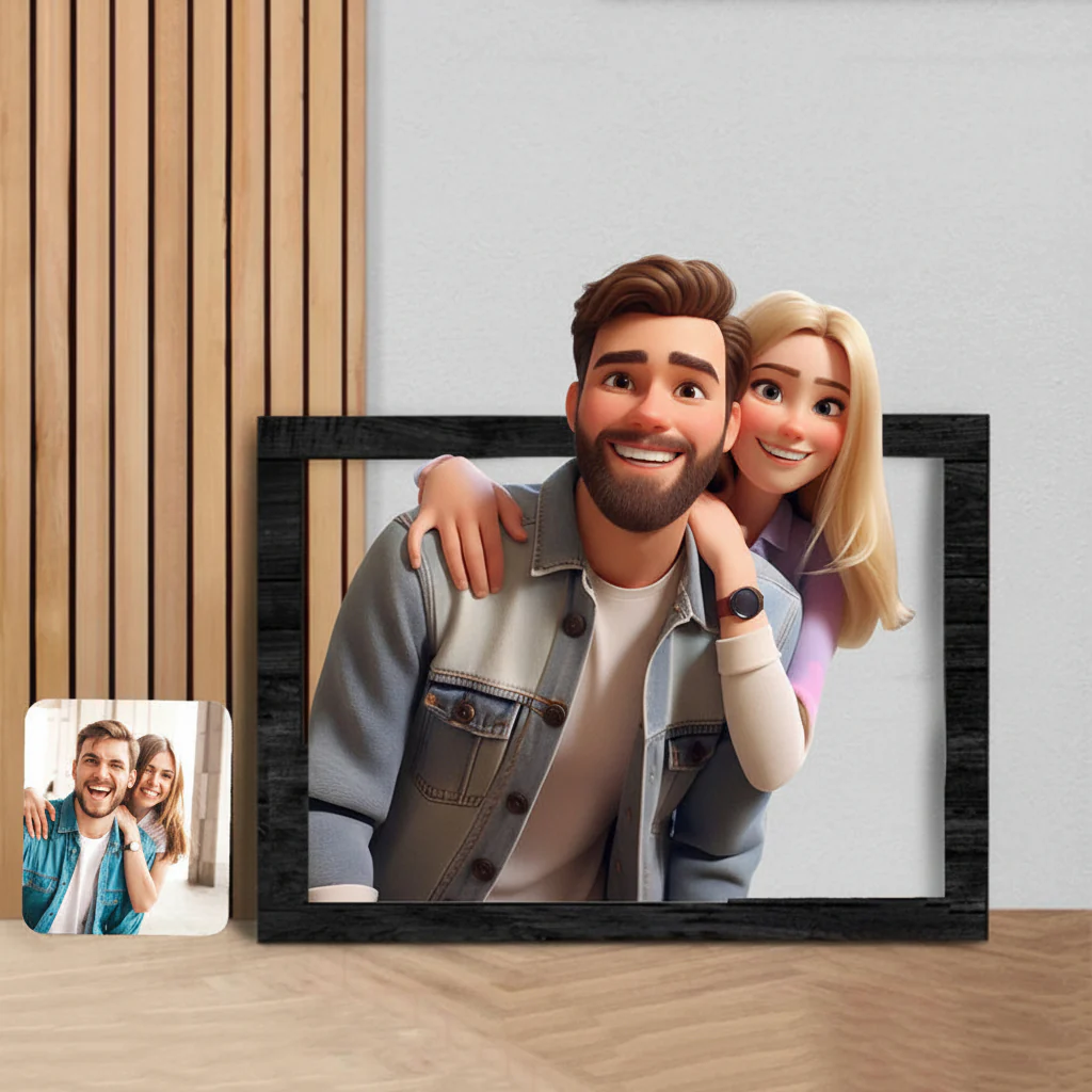Wall Art Personalized Wooden 3D Photo Frame Gift Decor