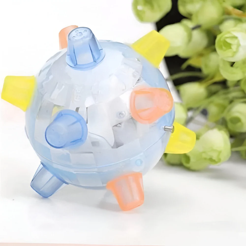 Dog Toy LED Bouncing Interactive Plastic Rubber Jumping Ball