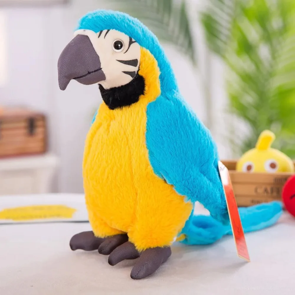 Toy Parrot Talking Plush Interactive Kids Learning Voice Repeat