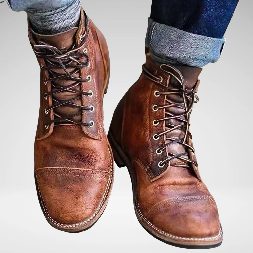 Men’s Boots Work Outdoor Ankle Lace Up Vintage Rugged Footwear