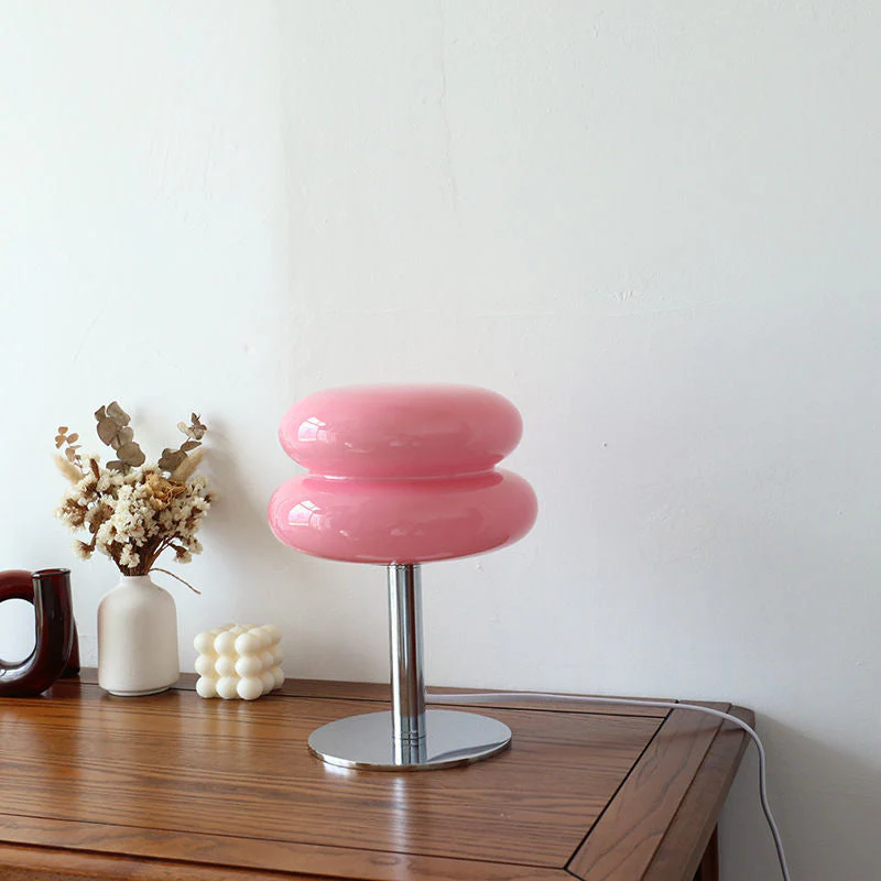 Italian Designer Glass Table Lamp | Modern Retro Accent Light