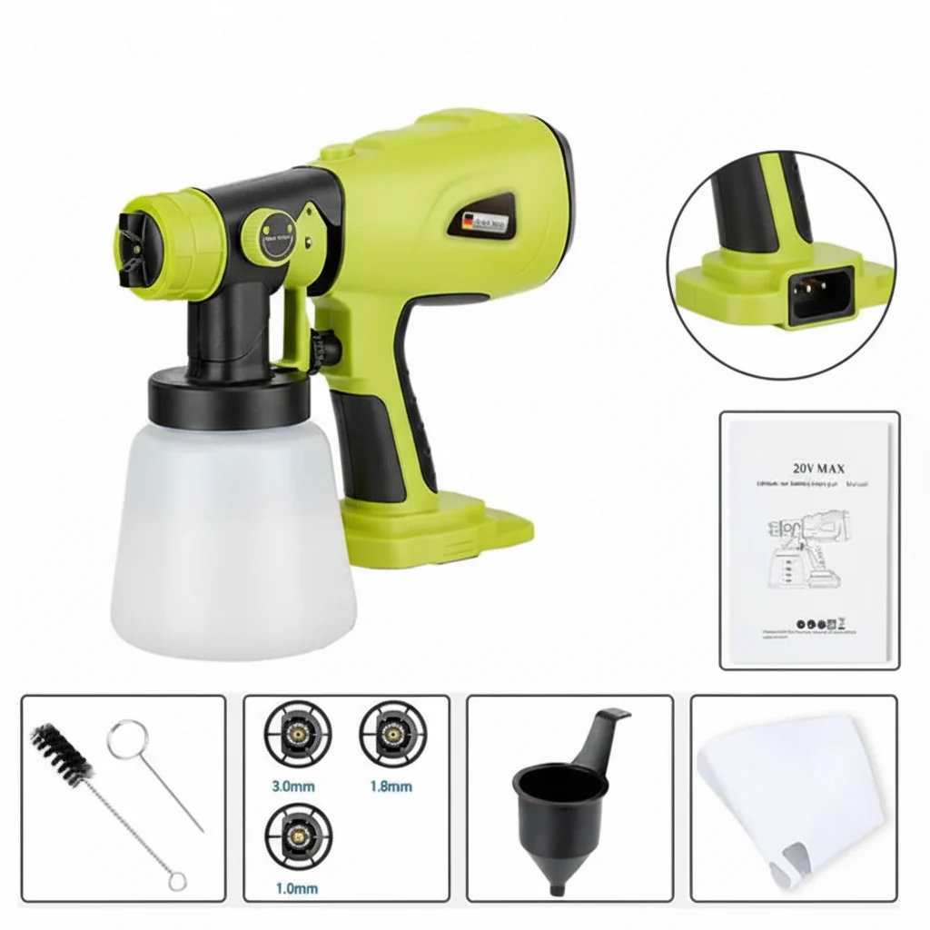 Paint Sprayer Cordless Electric Spray Gun Fast DIY Painting