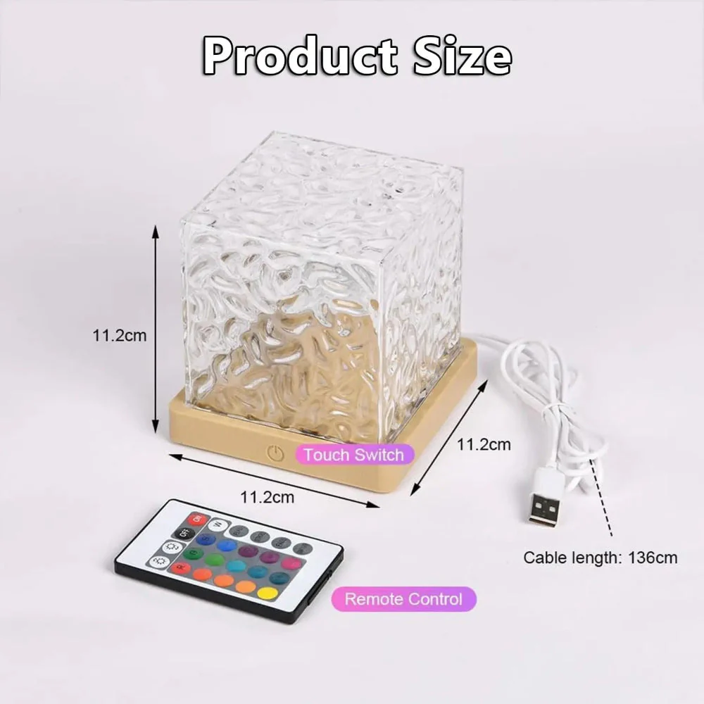 Light LED Projector Color Cube Room Lamp