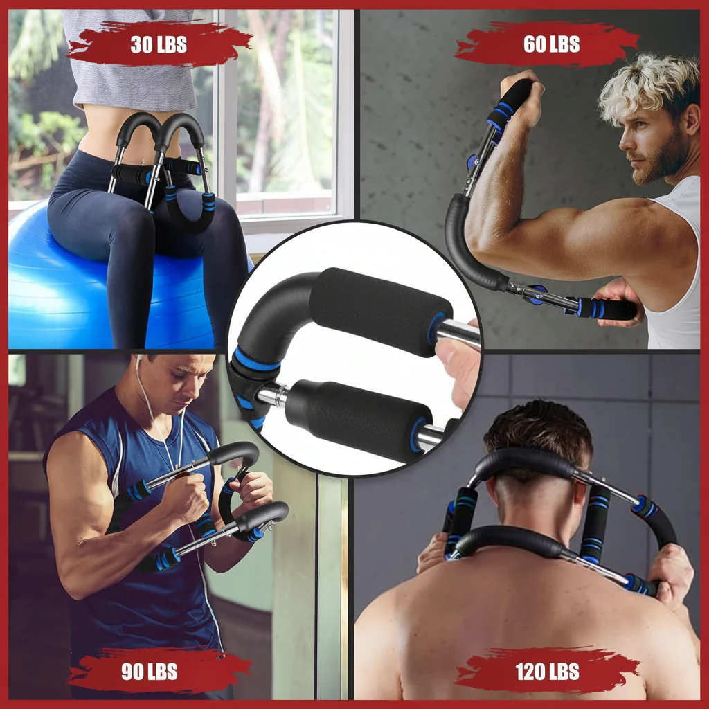 Resistance Bands Chest Trainer Adjustable Steel Arm Exerciser