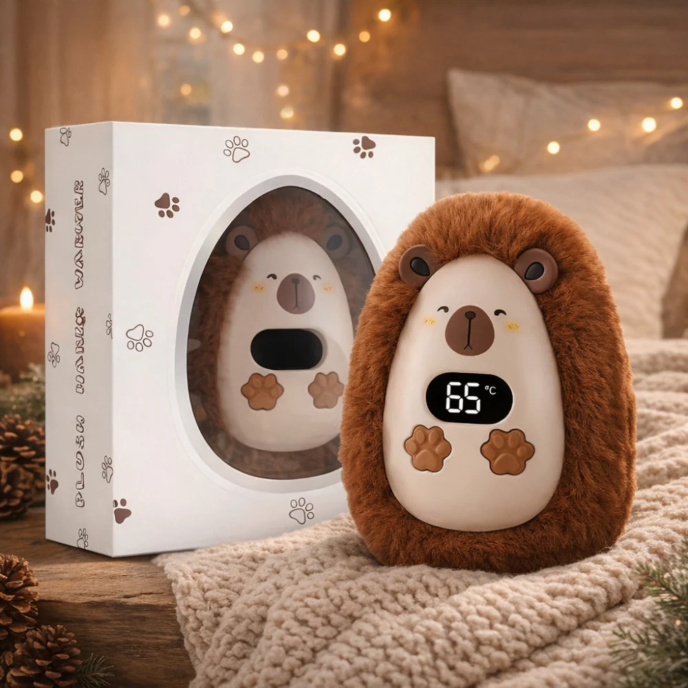 Hand Warmers Rechargeable Plush Pocket Heater With LCD Display