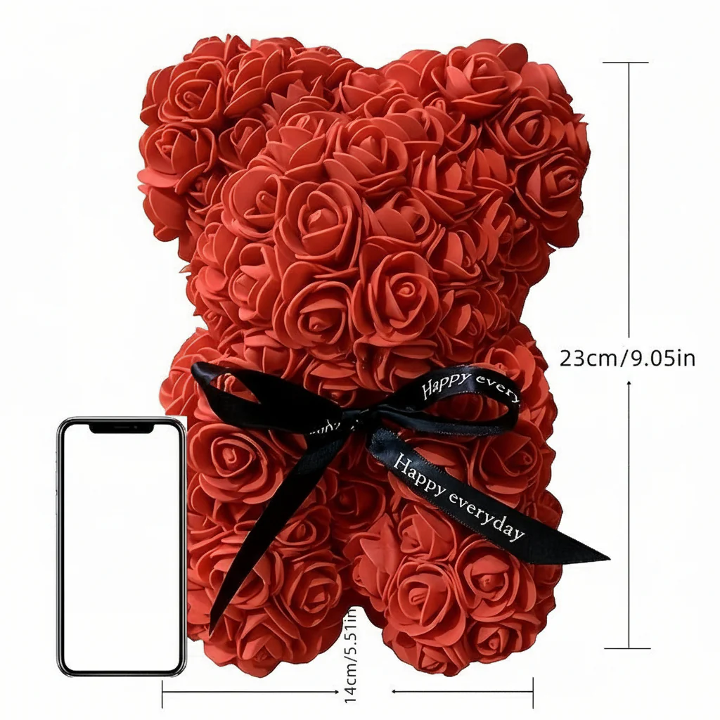 Artificial Flower Rose Bear Foam Valentine’s Gift