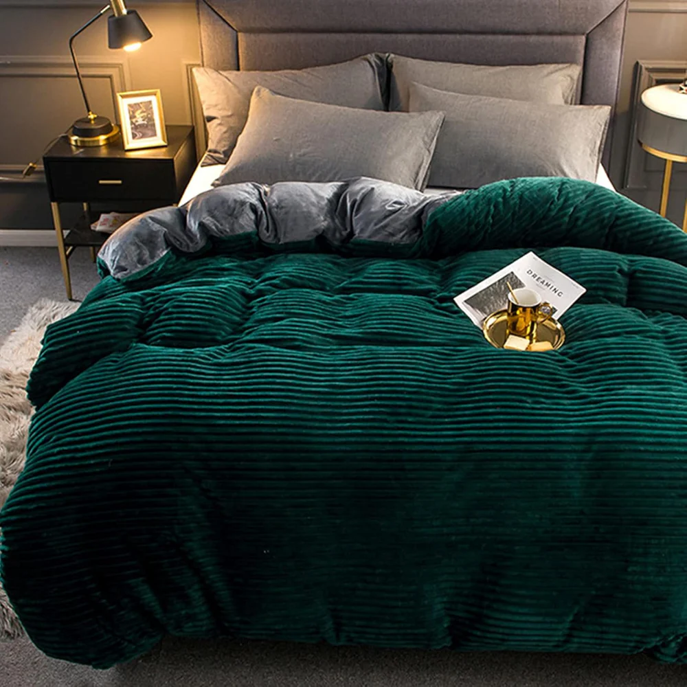 edding Duvet Cover Set Plush-Style Winter Bedspread Design