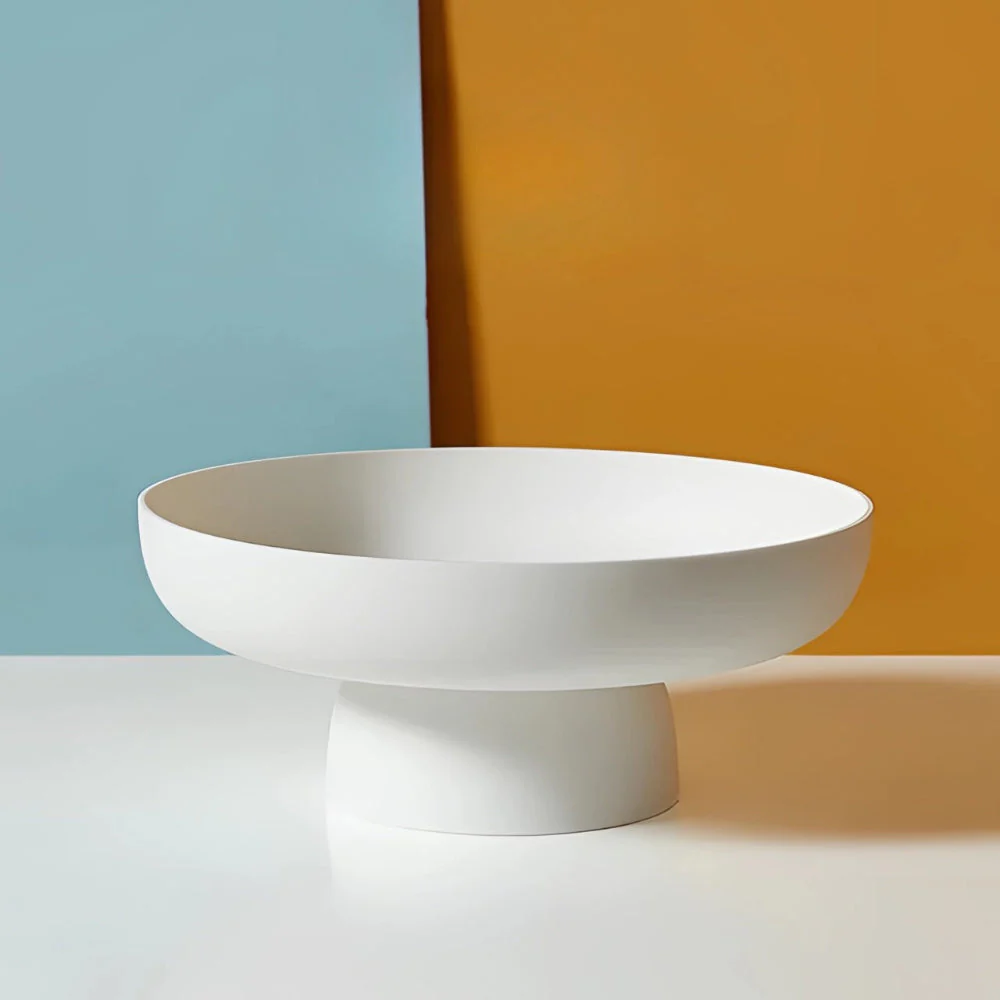Pedestal Ceramic Fruit Bowl Retro Table Display Dish