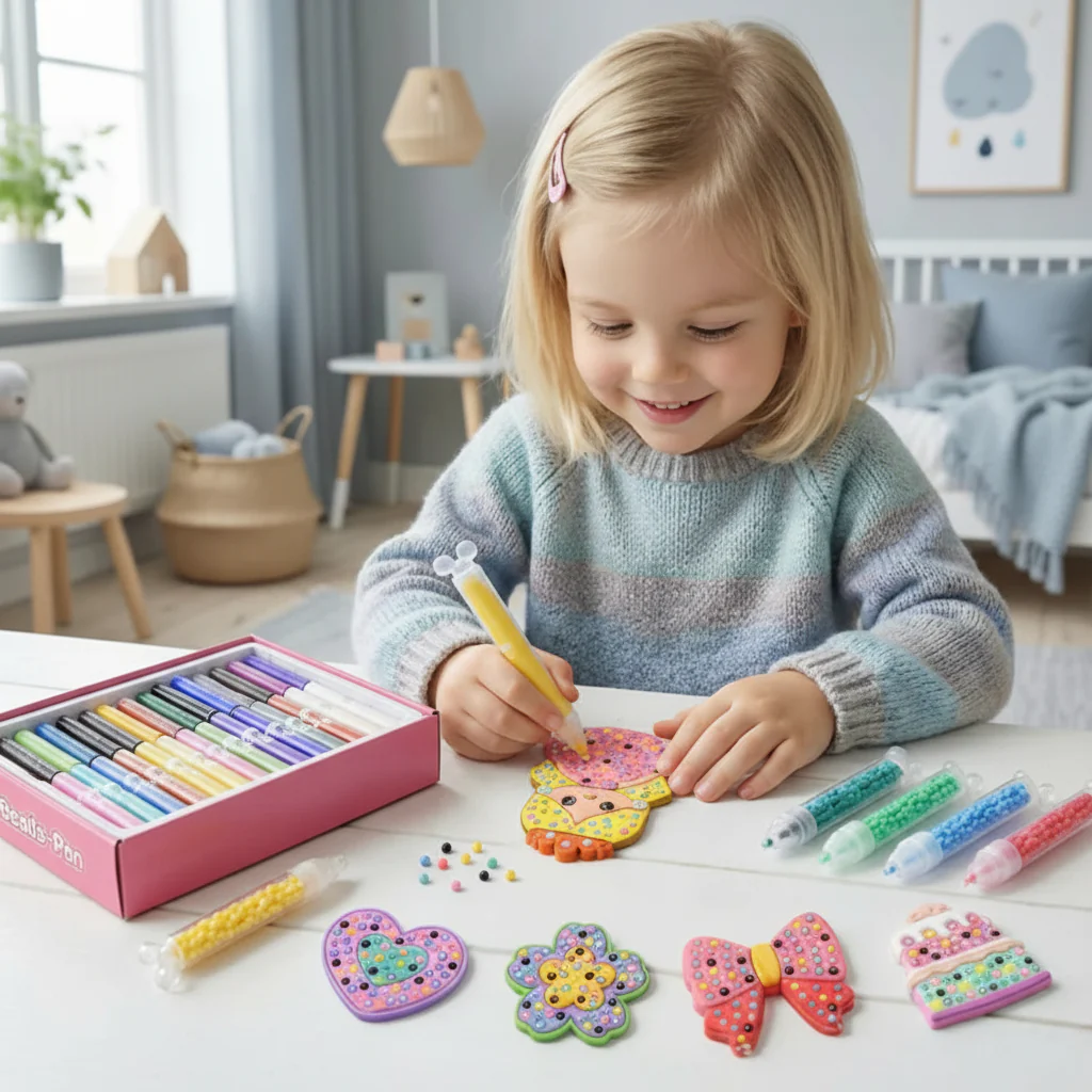 Craft Kit Kids Bead Painting Art Set Creative Activity